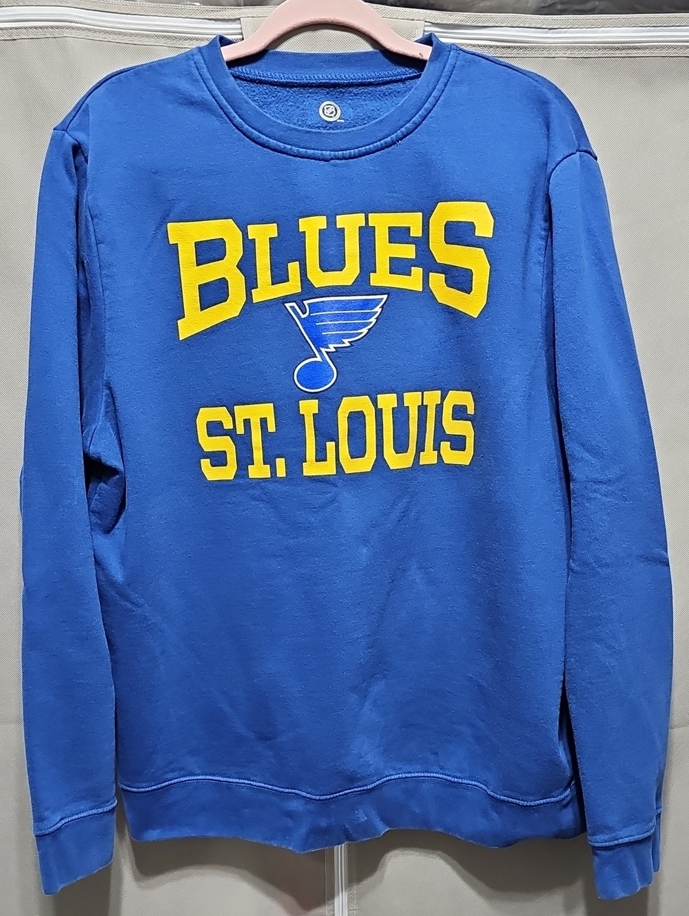 NHL St. Louis Blues Royal Blue Crewneck with Yellow Lettering